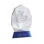 AC132B Engraved Blue and Clear Optical Crystal Award thumbnail